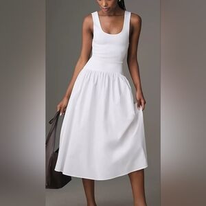 NWT Anthropologie White Midi Dress